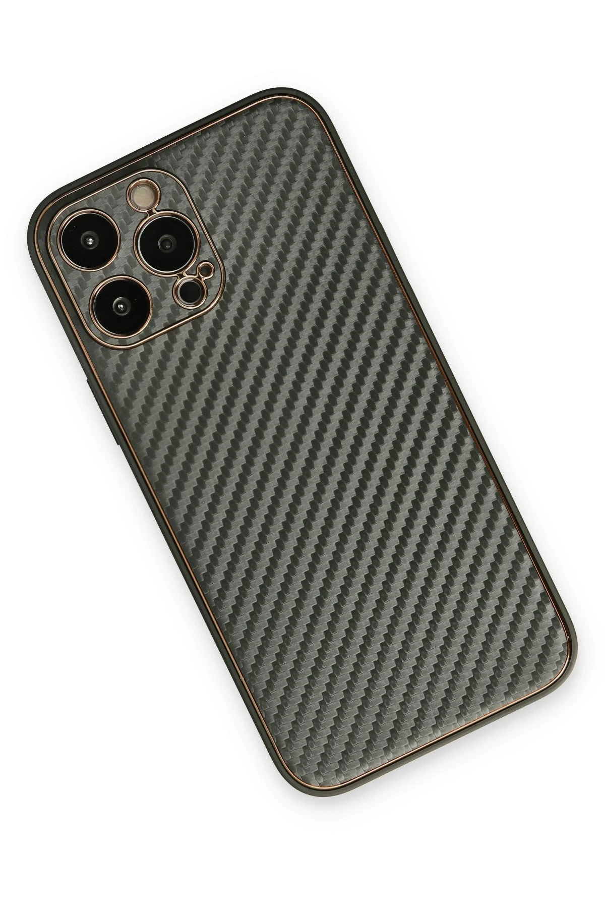 Newface iPhone 13 Pro Kılıf Coco Karbon Silikon - Füme