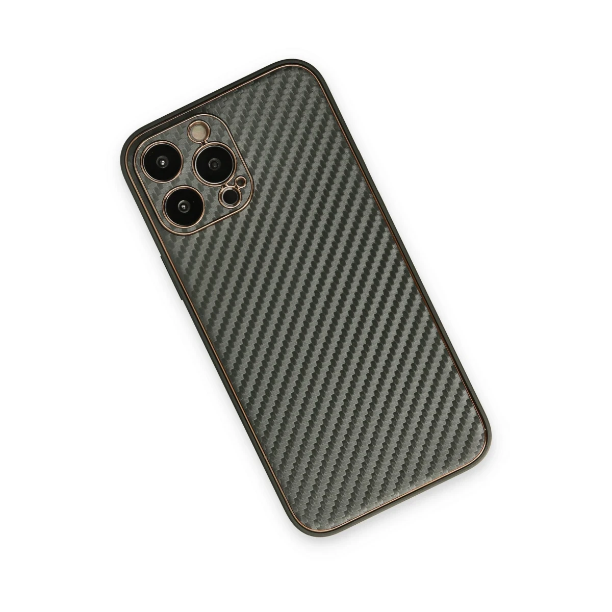 Newface Apple iPhone 13 Pro Kılıf Coco Karbon Silikon - Füme