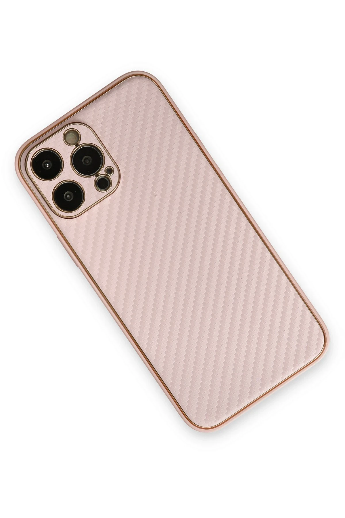 Newface iPhone 13 Pro Max Kılıf Coco Karbon Silikon - Pembe