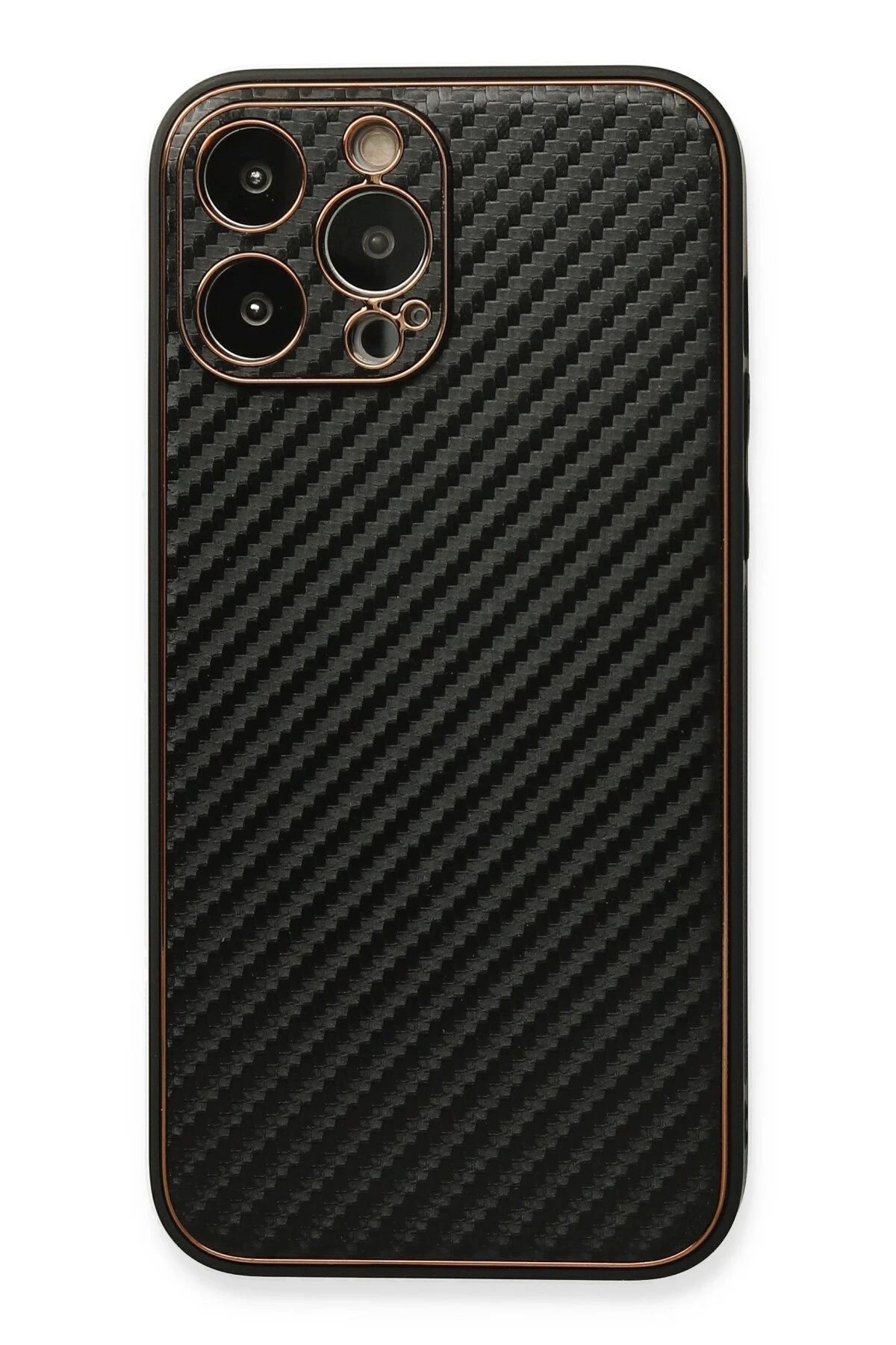 Newface iPhone 13 Pro Max Kılıf Coco Karbon Silikon - Siyah