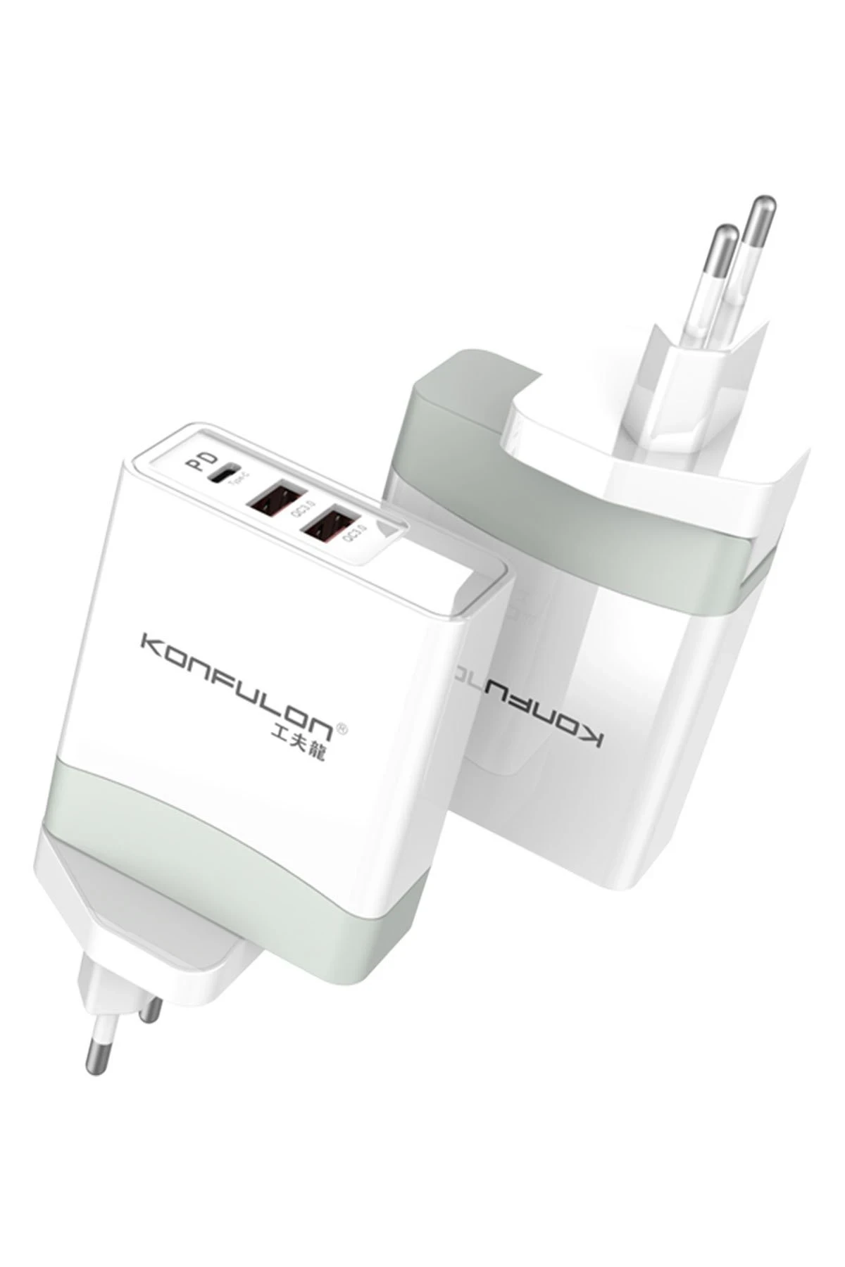 Konfulon C56Q 2 USB Type-C 3.0 Quick PD 30W Seyahat Şarj Cihazı