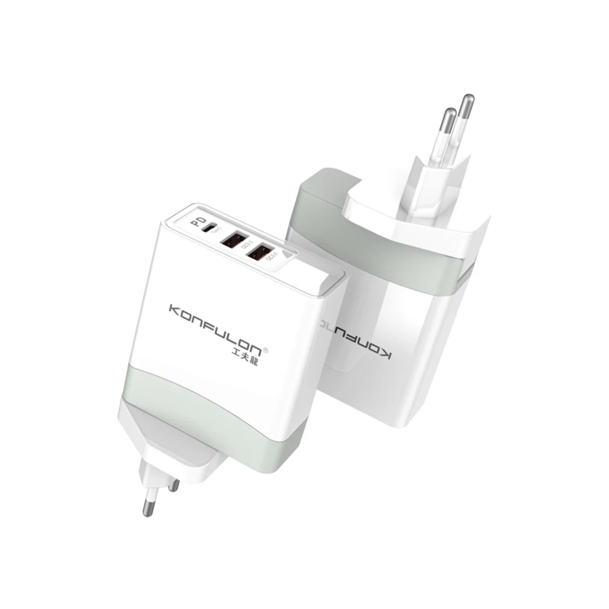 Konfulon C56Q 2 USB Type-C 3.0 Quick PD 30W Seyahat Şarj Cihazı — görsel 6