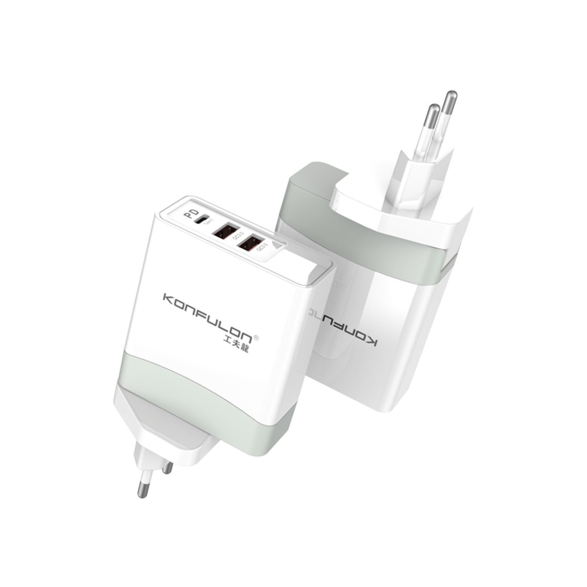 Konfulon C56Q 2 USB Type-C 3.0 Quick PD 30W Seyahat Şarj Cihazı — görsel 11