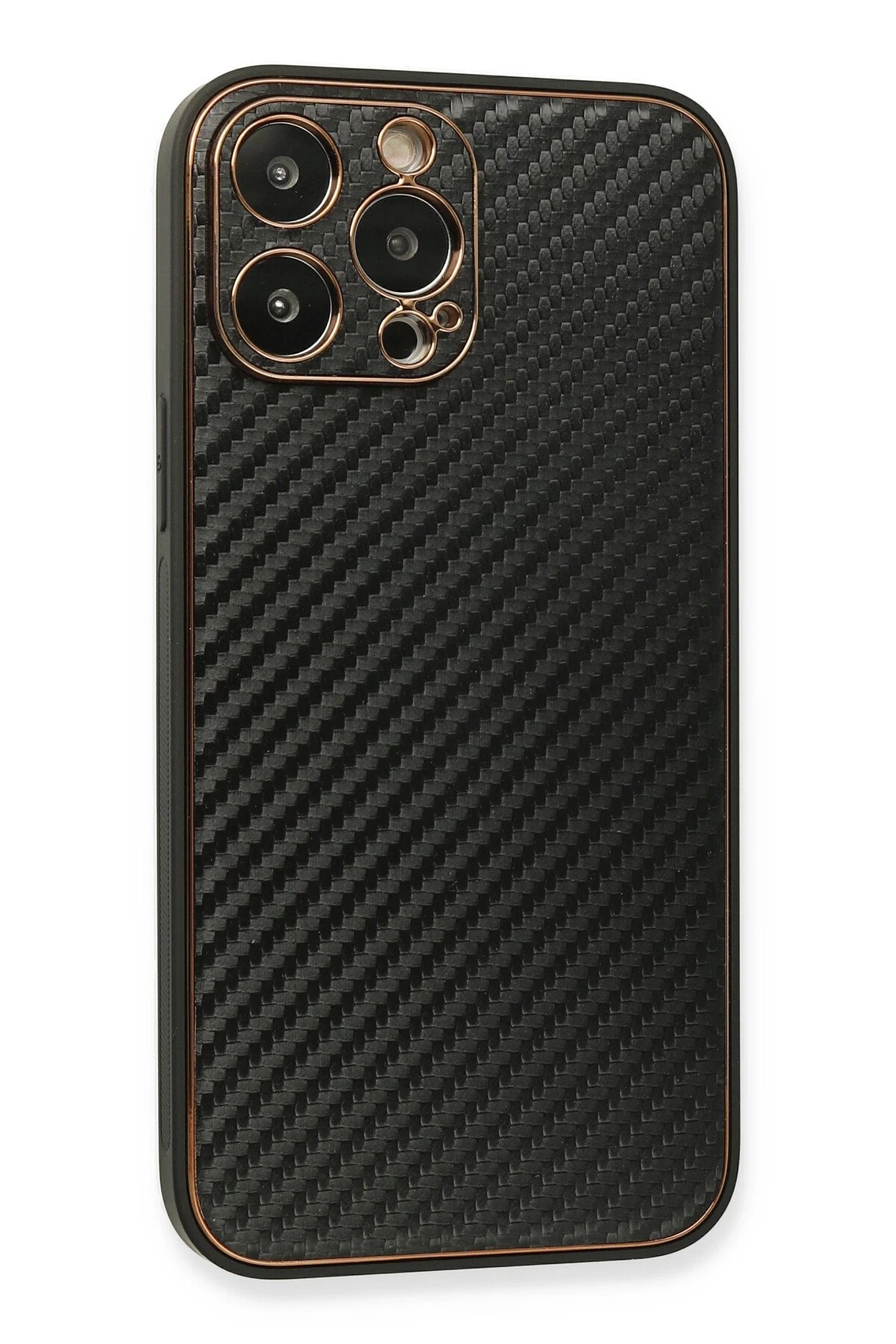 Newface iPhone 13 Pro Max Kılıf Coco Karbon Silikon - Siyah