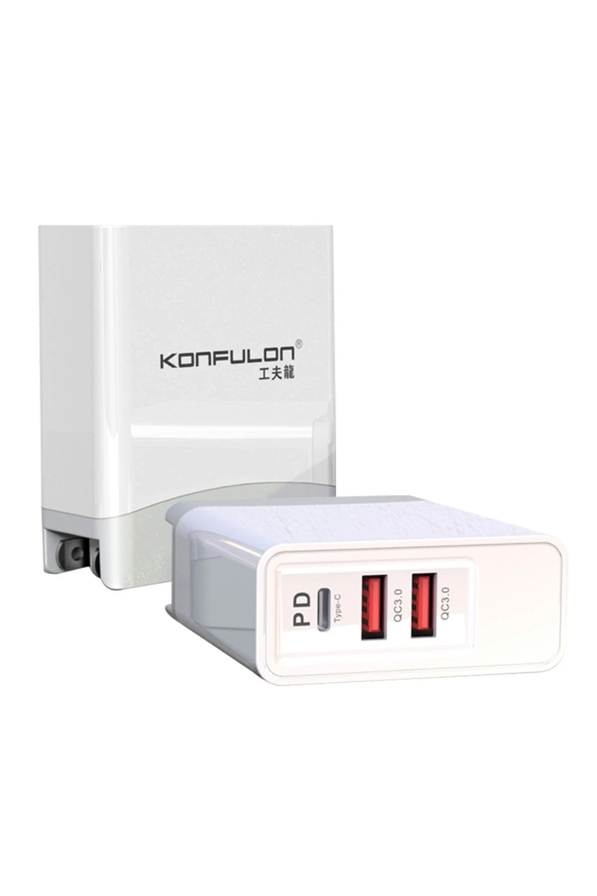 Konfulon C56Q 2 USB Type-C 3.0 Quick PD 30W Seyahat Şarj Cihazı — görsel 3