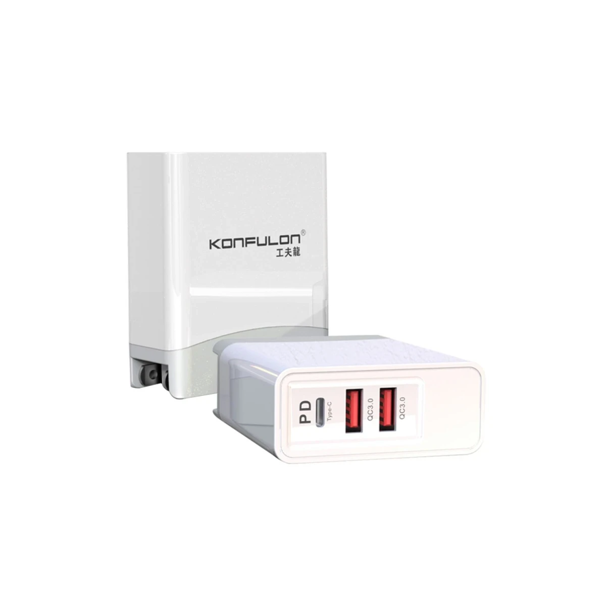 Konfulon C56Q 2 USB Type-C 3.0 Quick PD 30W Seyahat Şarj Cihazı — görsel 8