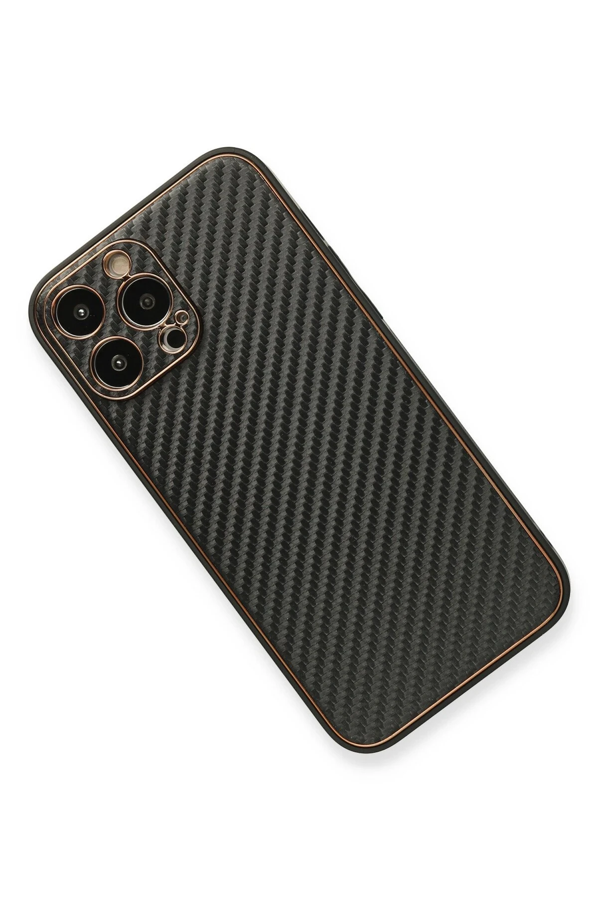 Newface iPhone 13 Pro Max Kılıf Coco Karbon Silikon - Siyah