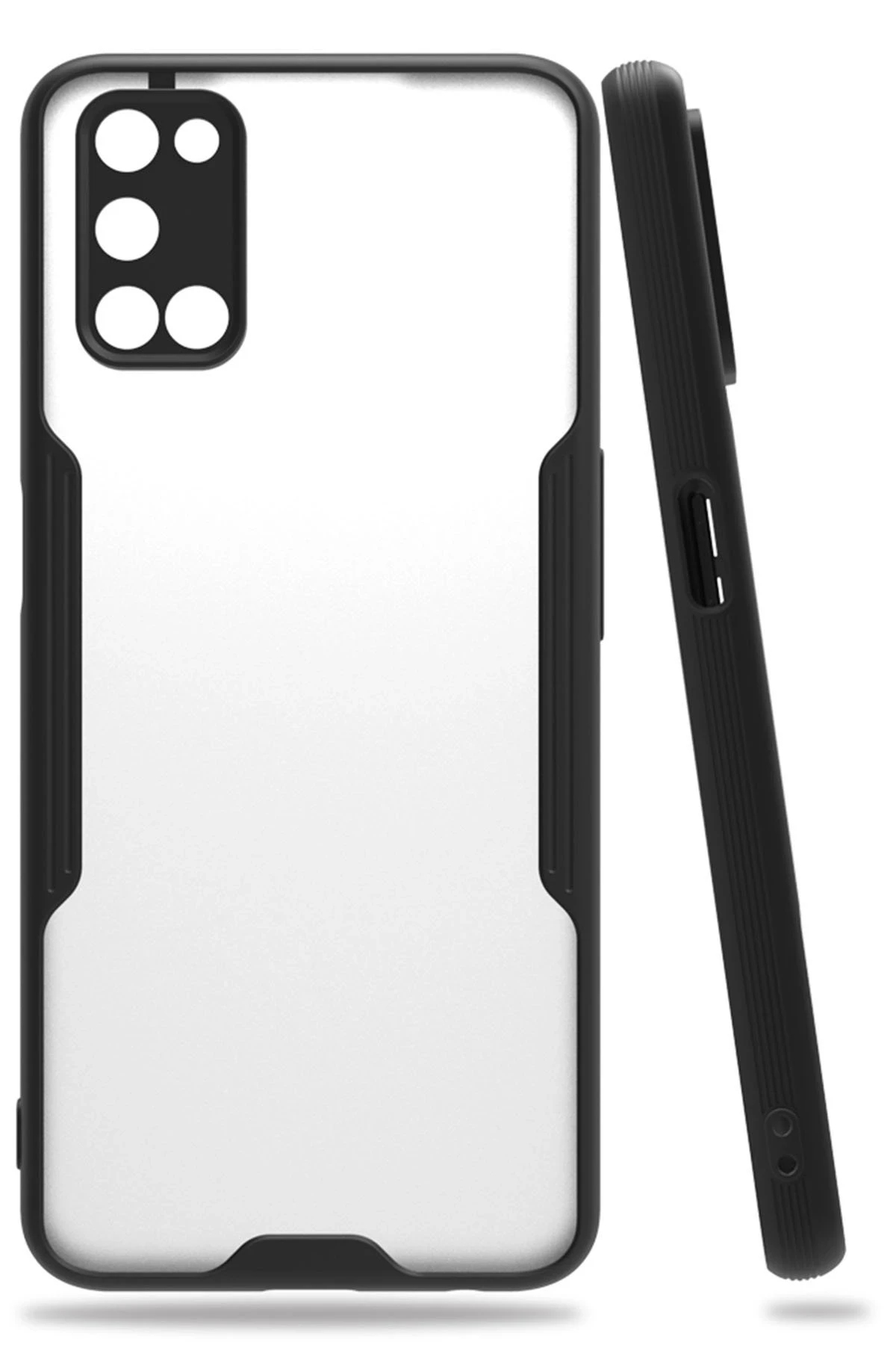 Newface Oppo A92 Kılıf Platin Silikon - Siyah