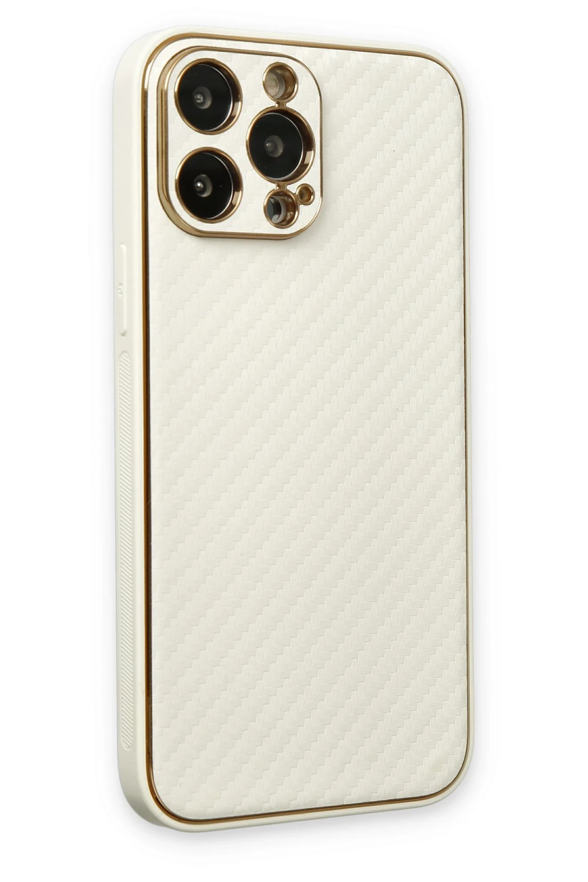 Newface iPhone 13 Pro Max Kılıf Coco Karbon Silikon - Beyaz