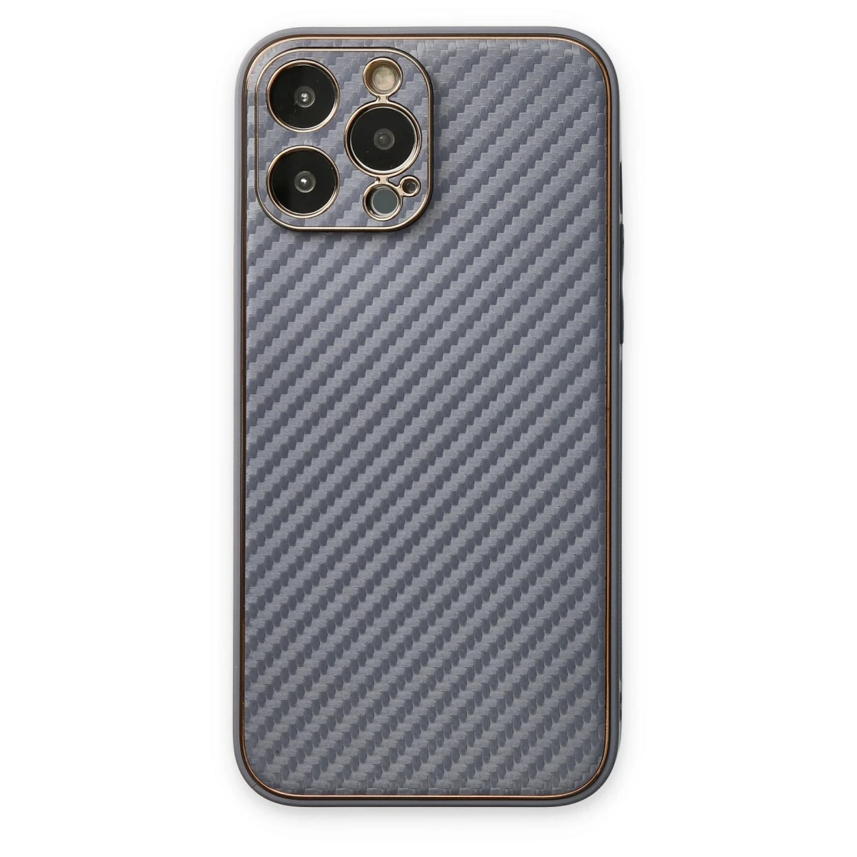 Newface Apple iPhone 13 Pro Max Kılıf Coco Karbon Silikon - Gri
