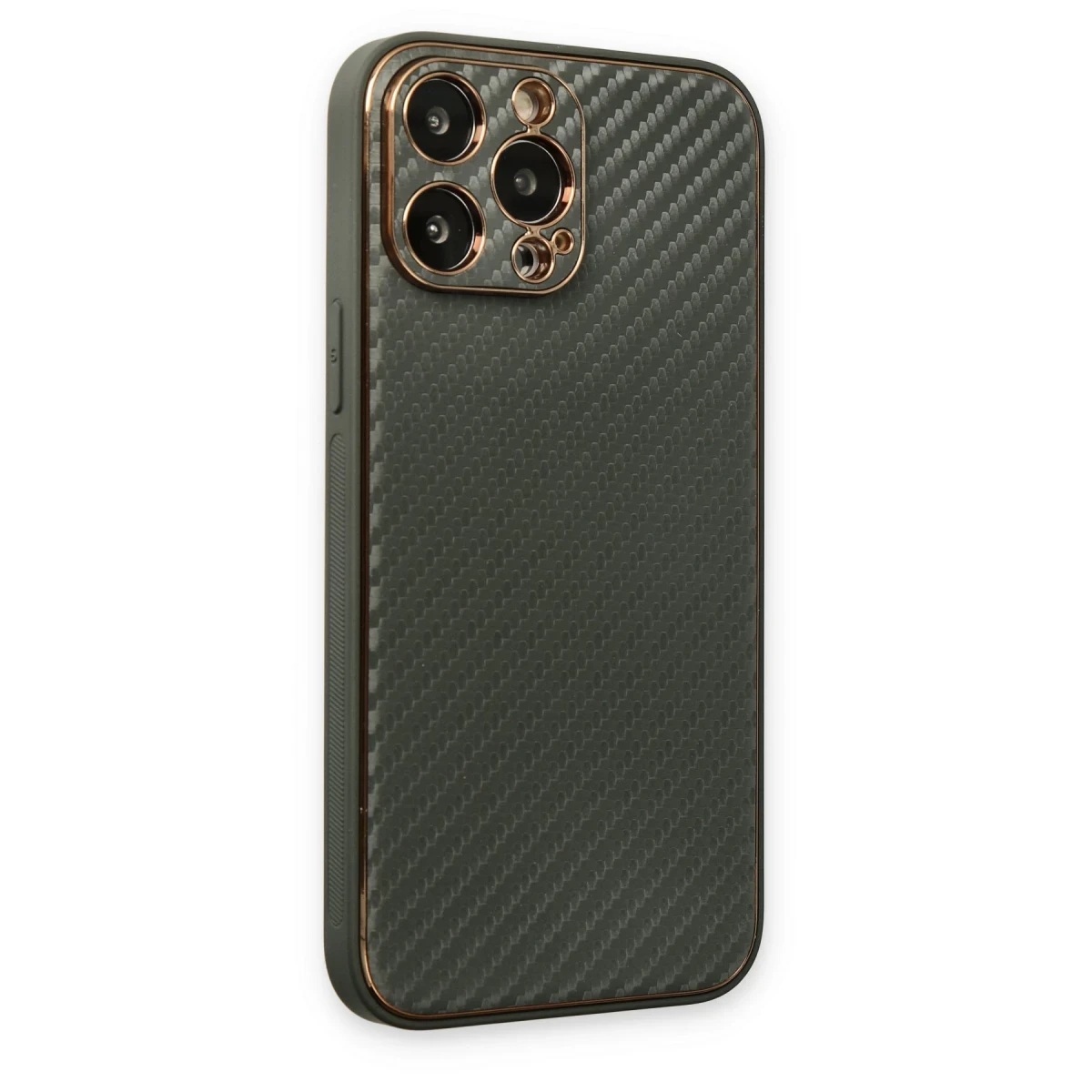Newface Apple iPhone 13 Pro Max Kılıf Coco Karbon Silikon - Füme