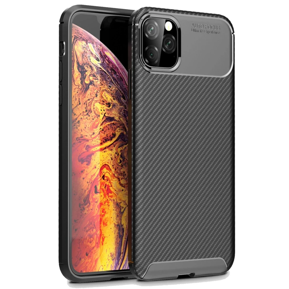 Newface Apple iPhone 11 Pro Kılıf Auto Focus Karbon Kapak - Siyah — görsel 5