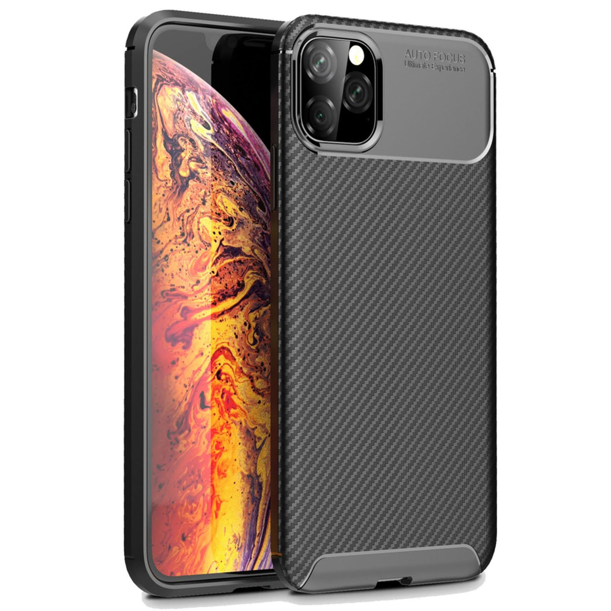 Newface Apple iPhone 11 Pro Max Kılıf Auto Focus Karbon Kapak - Siyah — görsel 9