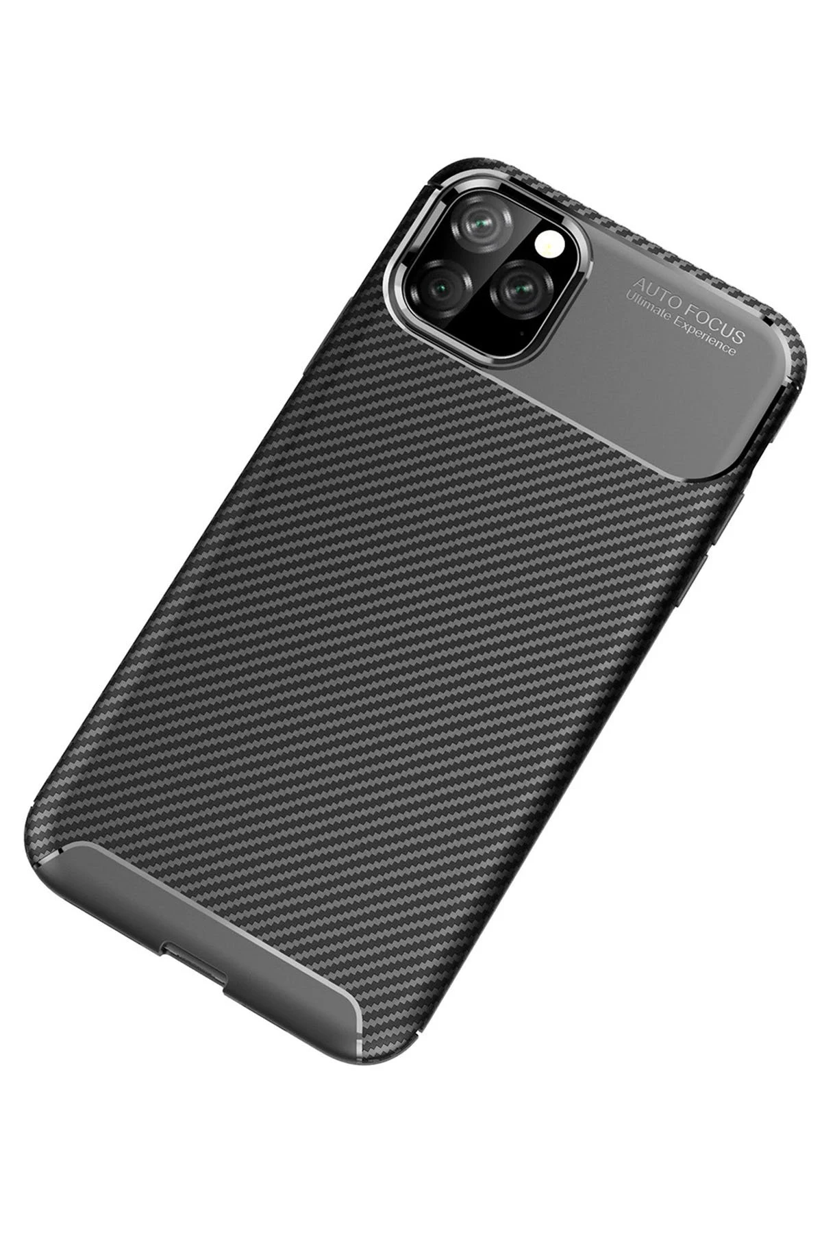 Newface Apple iPhone 11 Pro Max Kılıf Auto Focus Karbon Kapak - Siyah — görsel 2