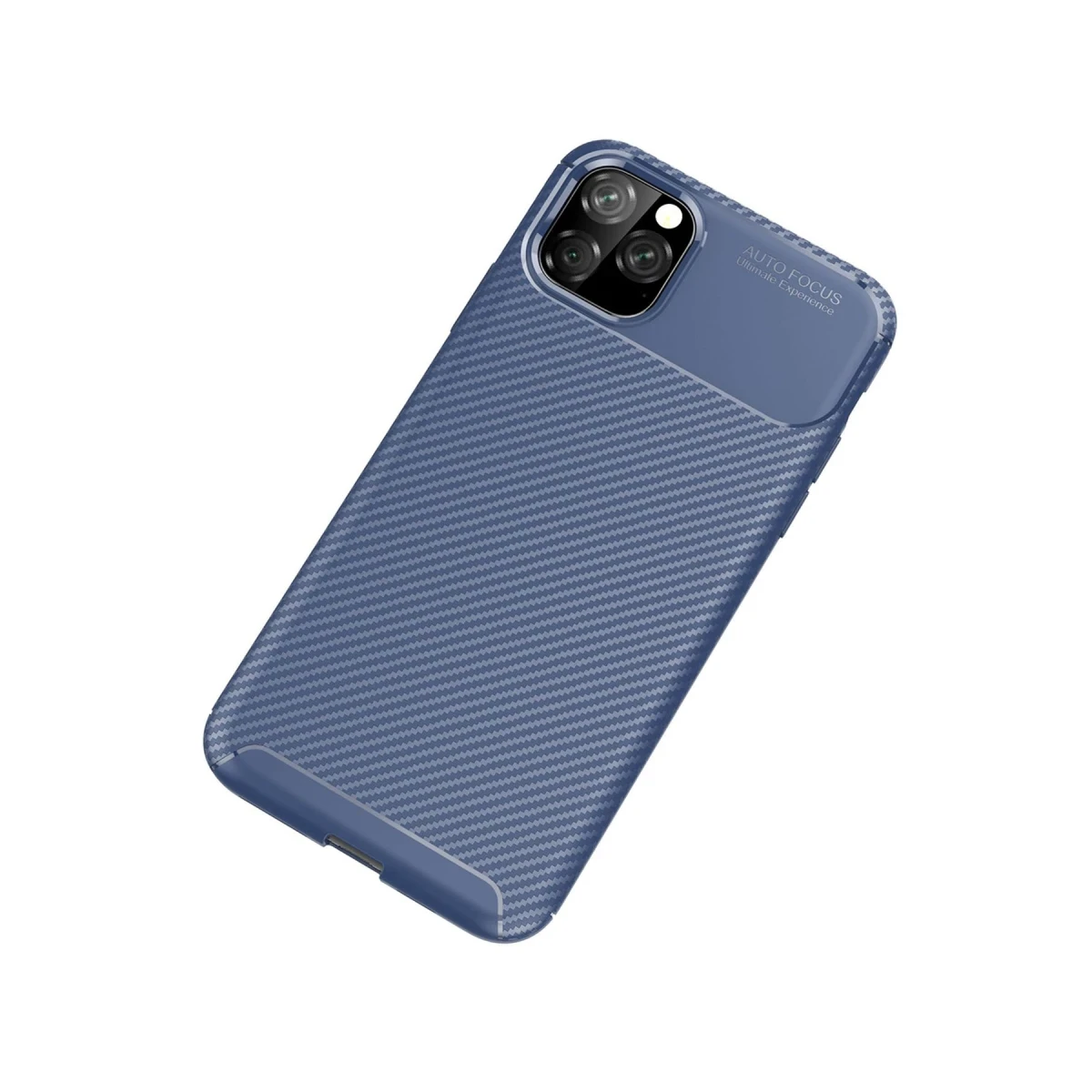 Apple iPhone 11 Pro Max Kılıf Auto Focus Karbon Kapak - Lacivert