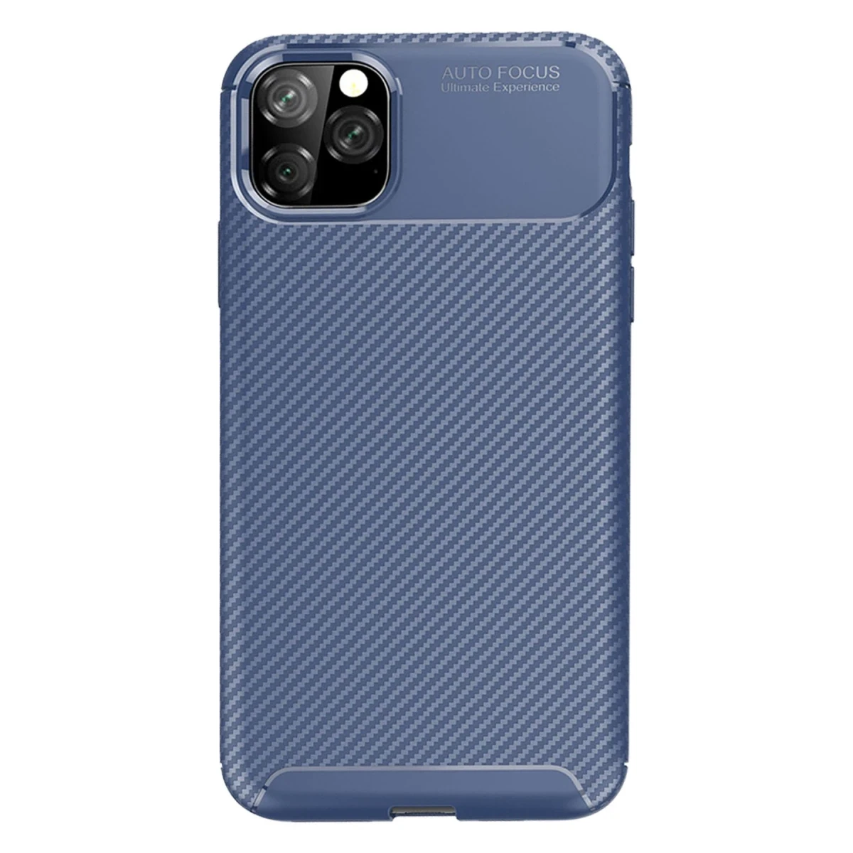 Apple iPhone 11 Pro Max Kılıf Auto Focus Karbon Kapak - Lacivert
