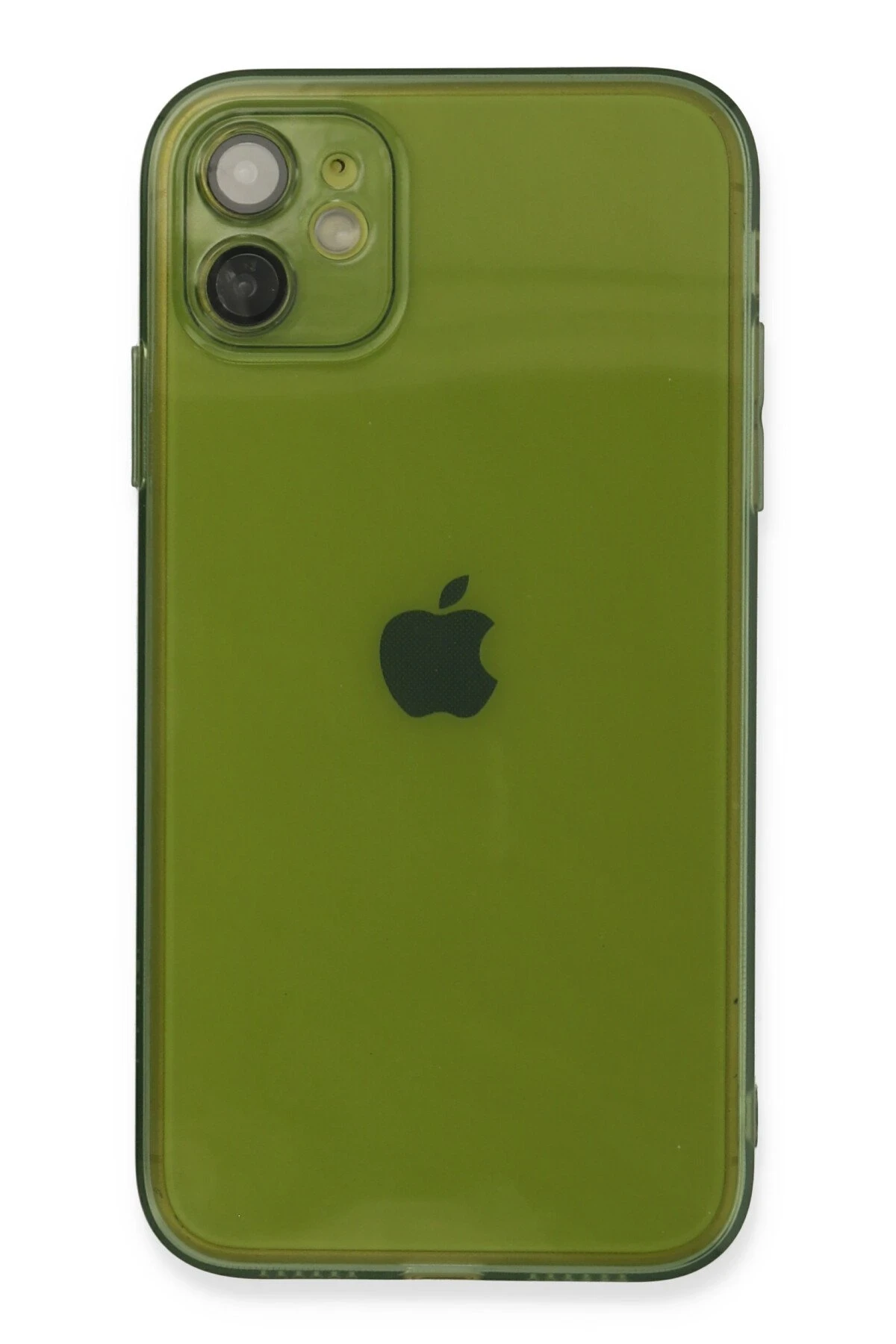 Newface iPhone 12 Kılıf Fly Lens Silikon - Yeşil