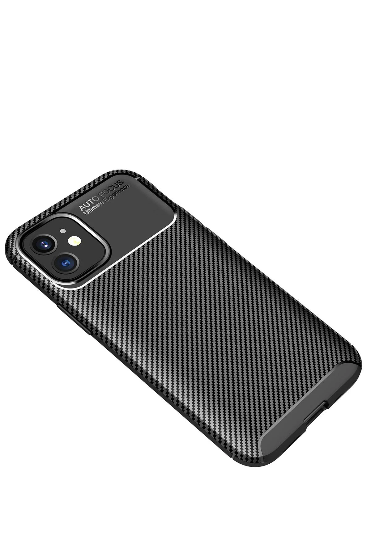 Newface Apple iPhone 12 Mini Kılıf Auto Focus Karbon Kapak - Siyah — görsel 2