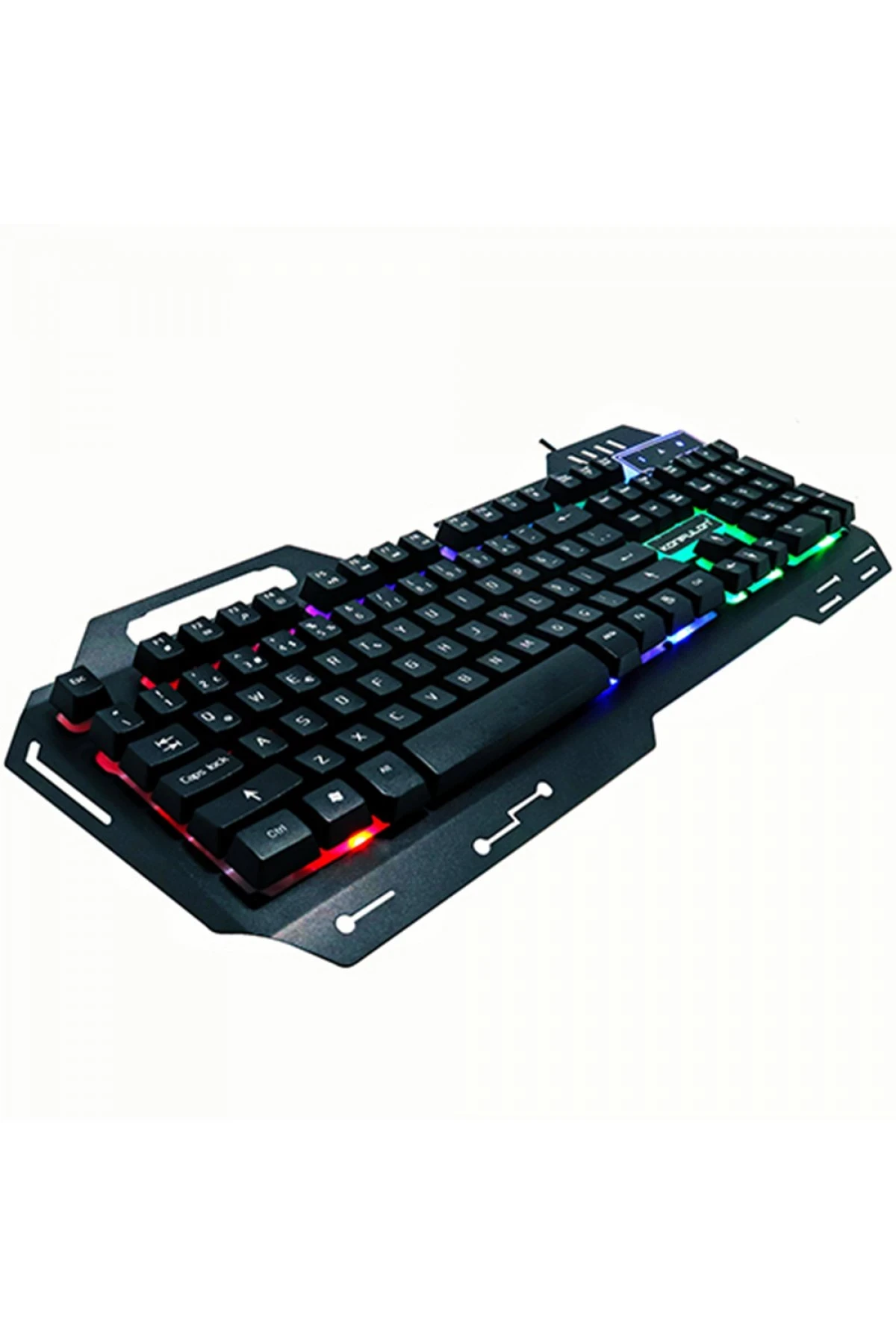 Konfulon V1 RGB Işıklı Metal Yüzey Türkçe Q Kablolu Gaming Klavye — görsel 2