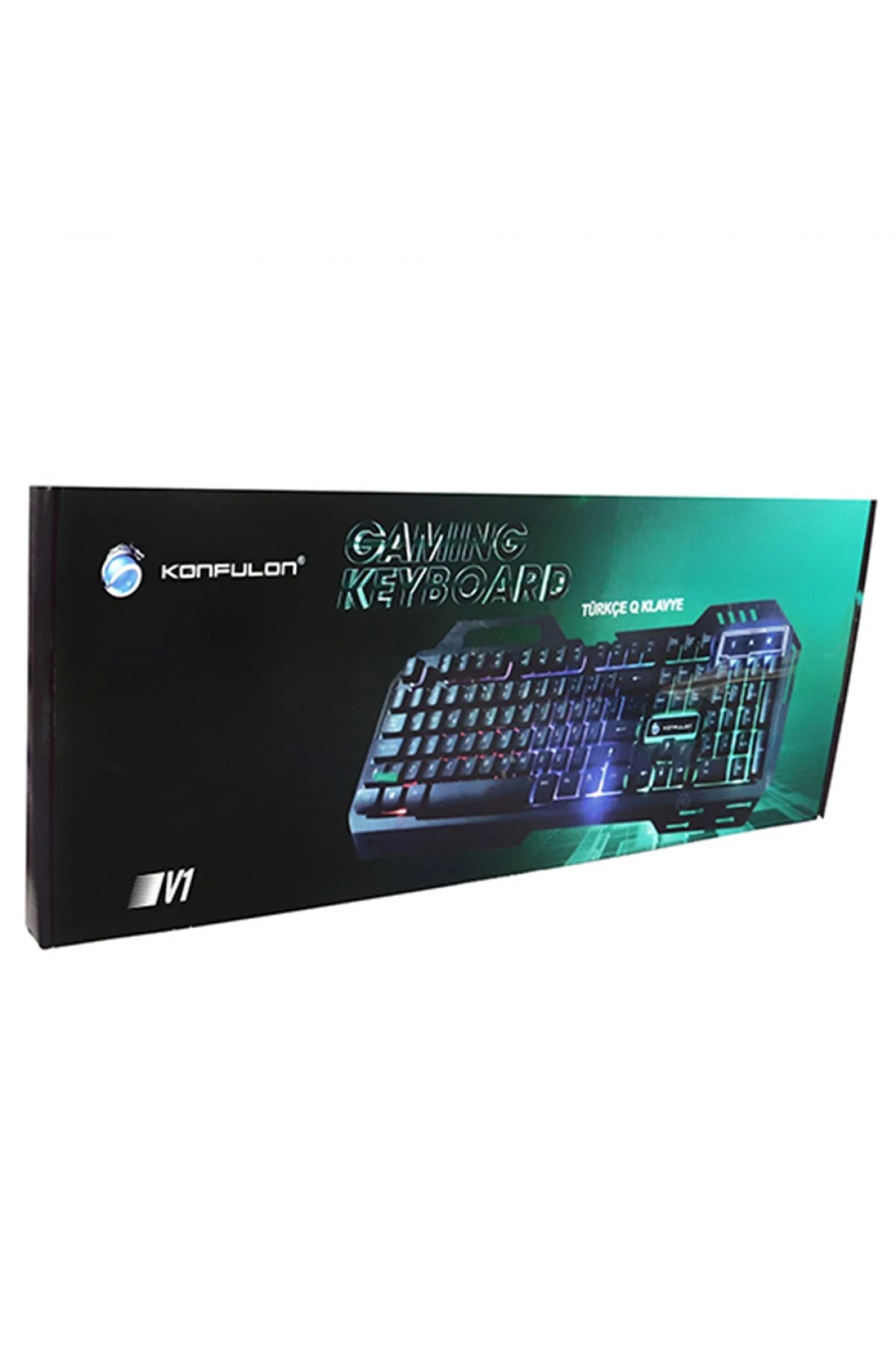 Konfulon V1 RGB Işıklı Metal Yüzey Türkçe Q Kablolu Gaming Klavye — görsel 3