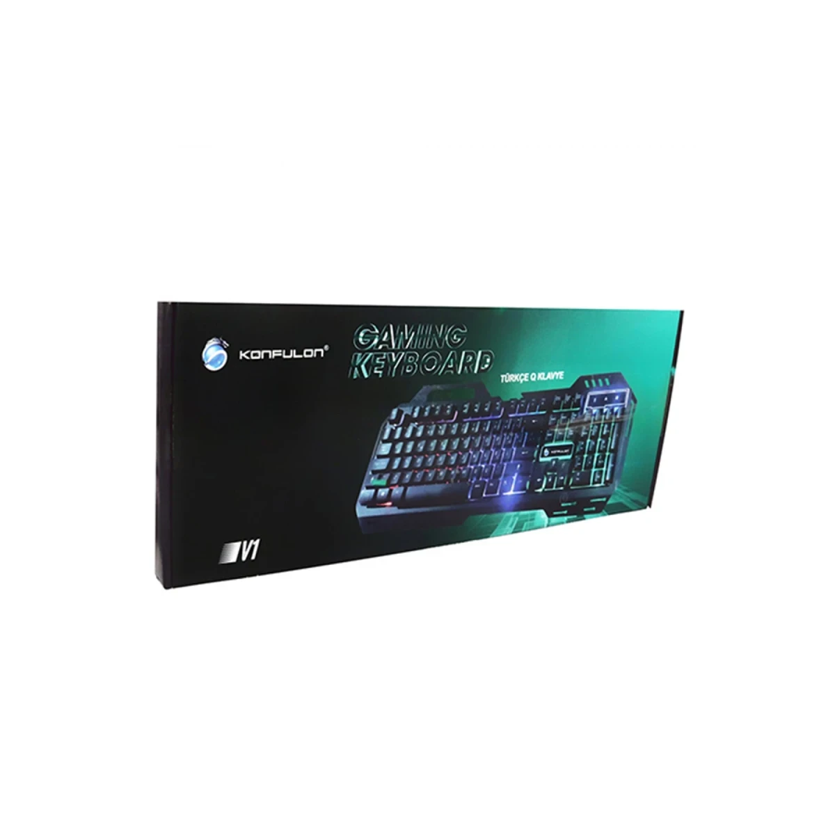 Konfulon V1 RGB Işıklı Metal Yüzey Türkçe Q Kablolu Gaming Klavye — görsel 7