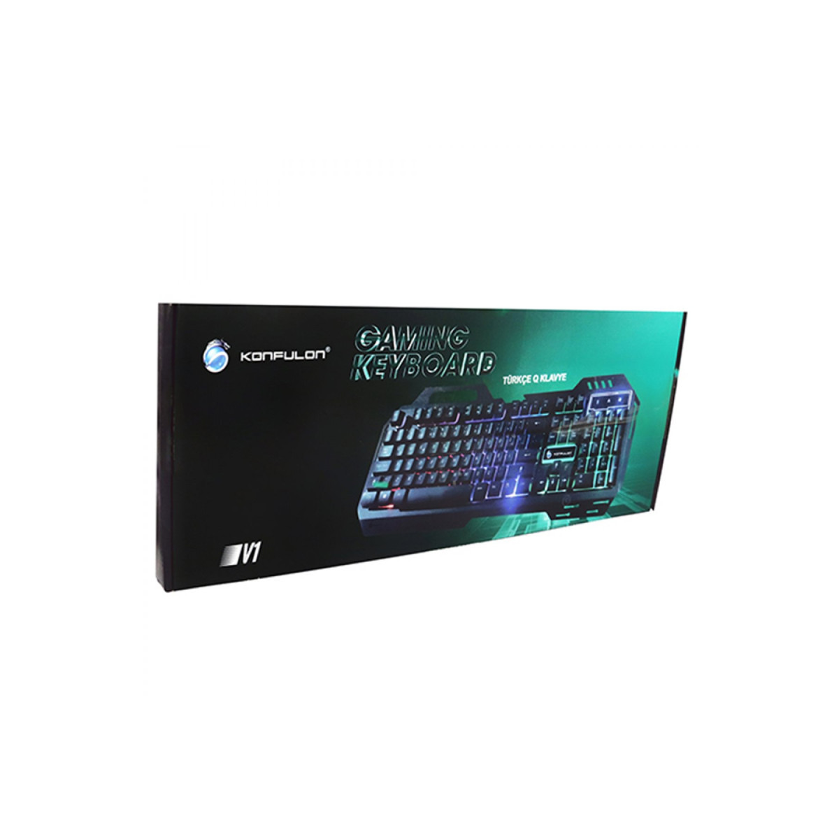 Konfulon V1 RGB Işıklı Metal Yüzey Türkçe Q Kablolu Gaming Klavye — görsel 11