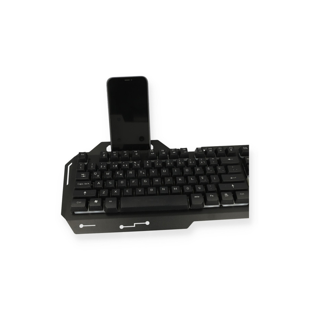 Konfulon V1 RGB Işıklı Metal Yüzey Türkçe Q Kablolu Gaming Klavye — görsel 12