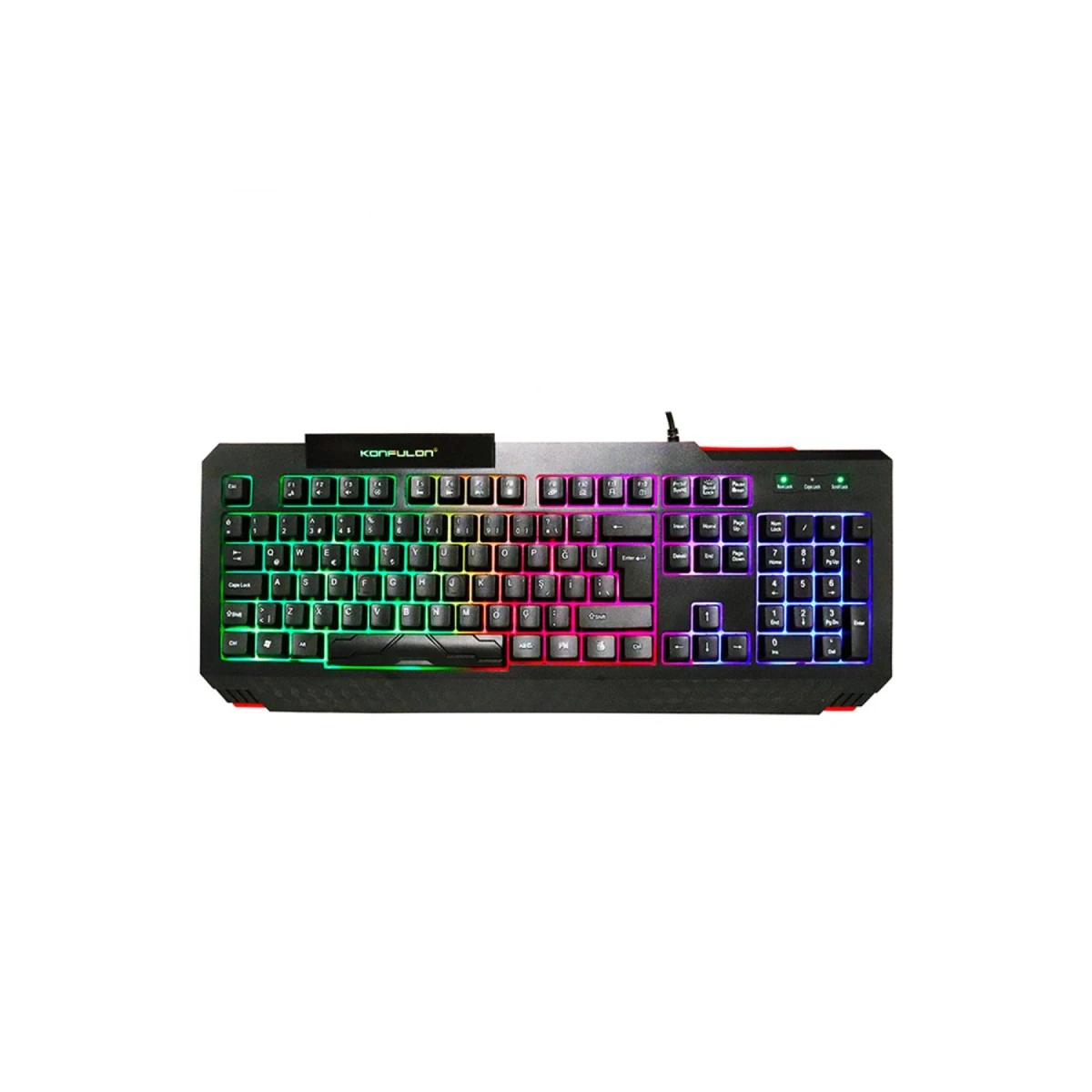 Konfulon V2 RGB Işıklı Türkçe Q Kablolu Gaming Klavye — görsel 7