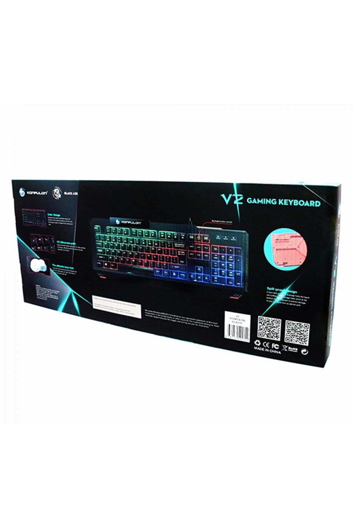 Konfulon V2 RGB Işıklı Türkçe Q Kablolu Gaming Klavye — görsel 4