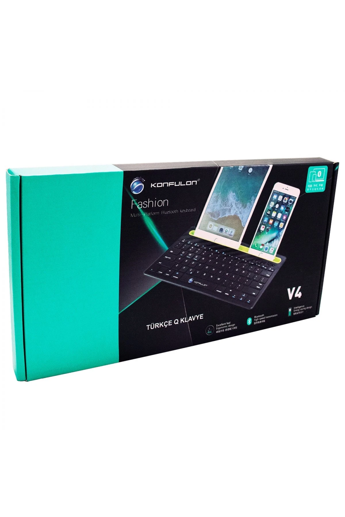 Konfulon V4 Bluetooth 5.0 Standlı Türkçe Q Klavye — görsel 5