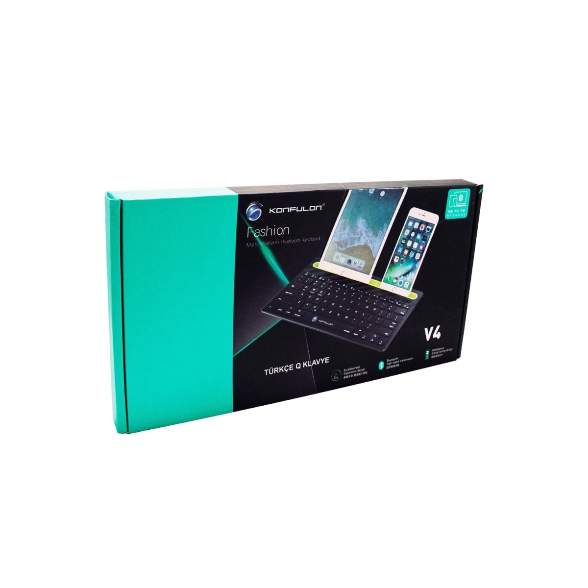 Konfulon V4 Bluetooth 5.0 Standlı Türkçe Q Klavye — görsel 12