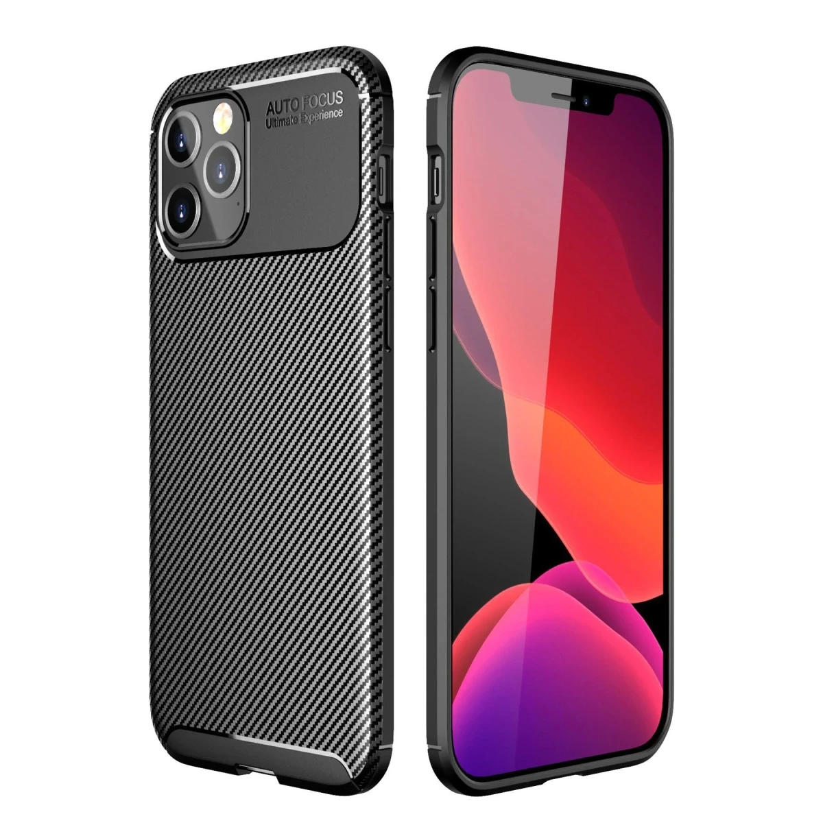 Newface Apple iPhone 12 Pro Max Kılıf Auto Focus Karbon Kapak - Siyah — görsel 4