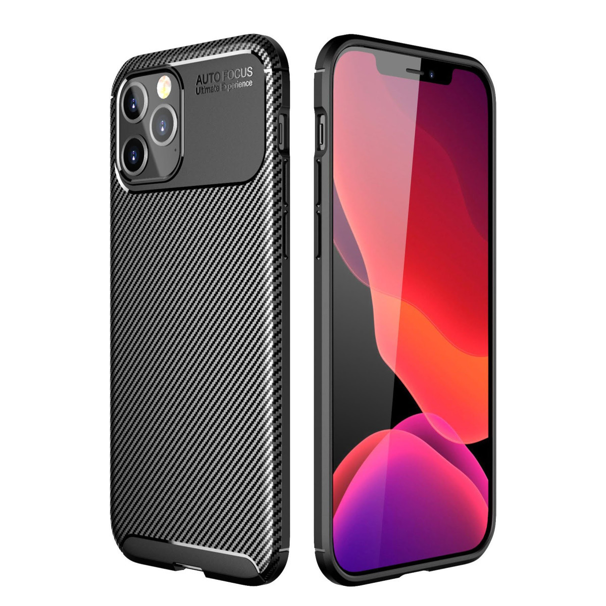 Newface Apple iPhone 12 Pro Max Kılıf Auto Focus Karbon Kapak - Siyah — görsel 7