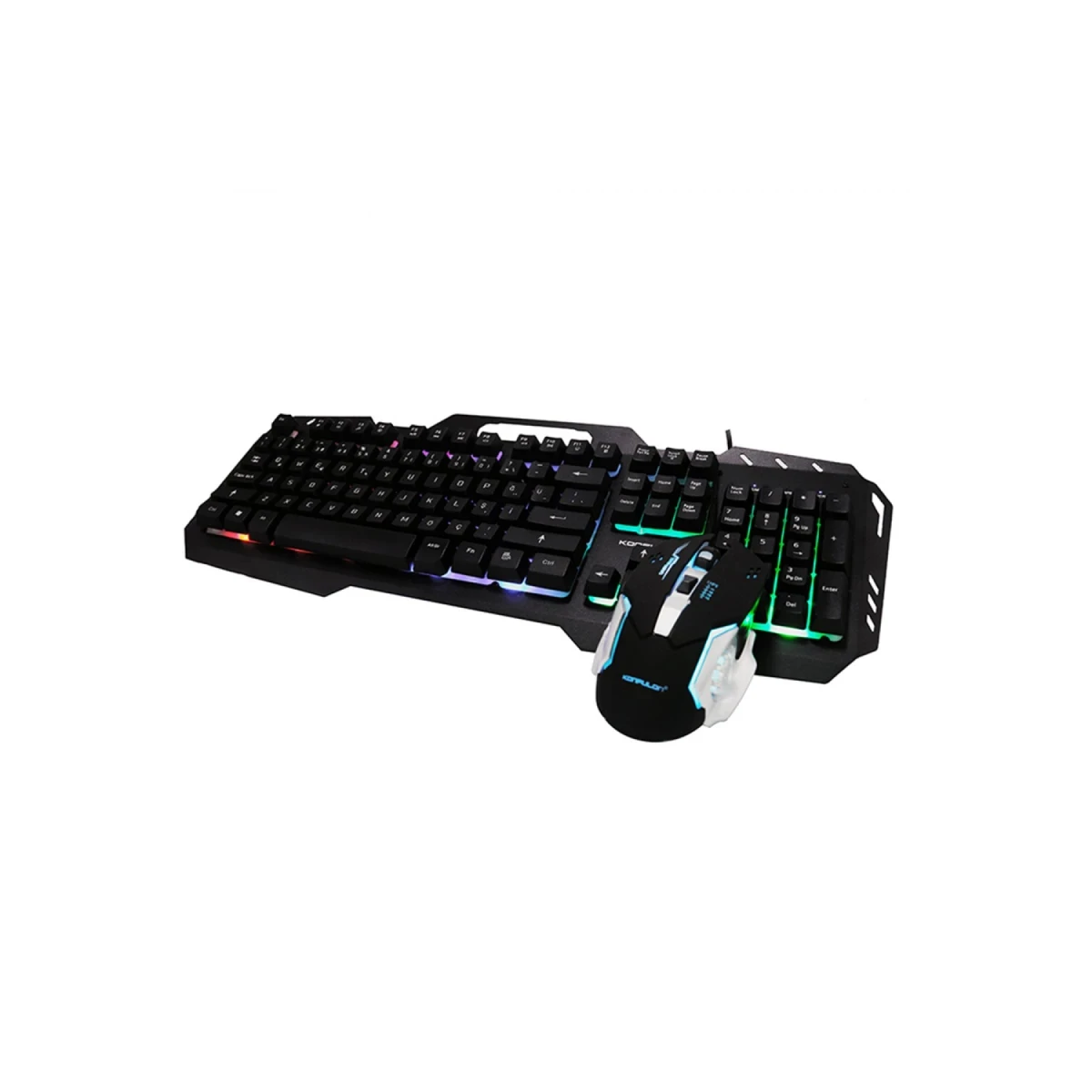 Konfulon W200 RGB Işıklı Türkçe Q Gaming Kablolu Klavye Mouse Set — görsel 8