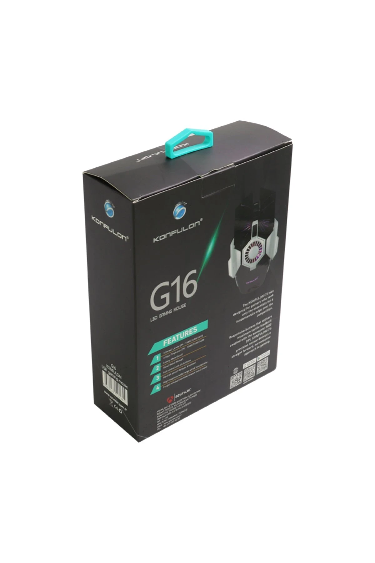 Konfulon G16 RGB Işıklı Kablolu Gamer Mouse — görsel 5