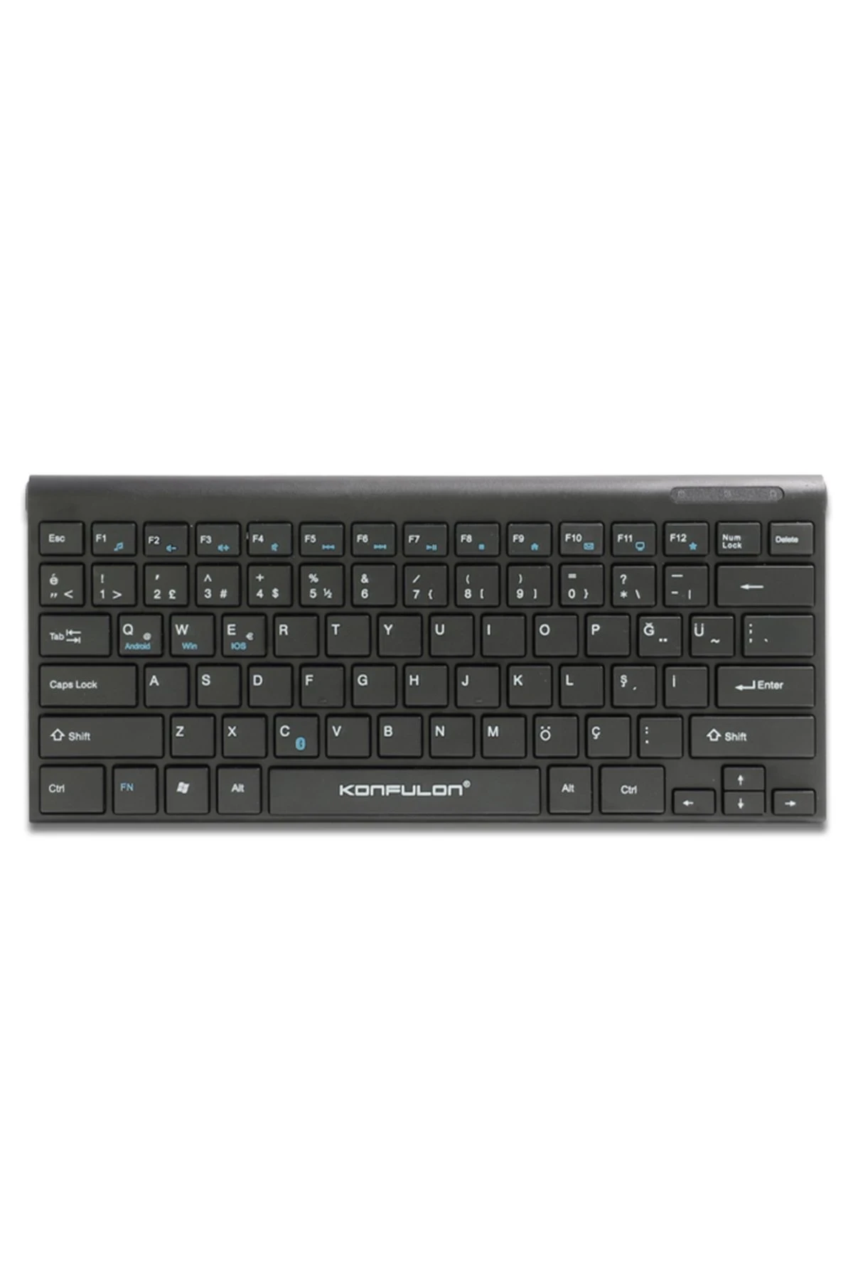 Konfulon V6 Bluetooth 5.0 Standlı Türkçe Q Klavye - Siyah