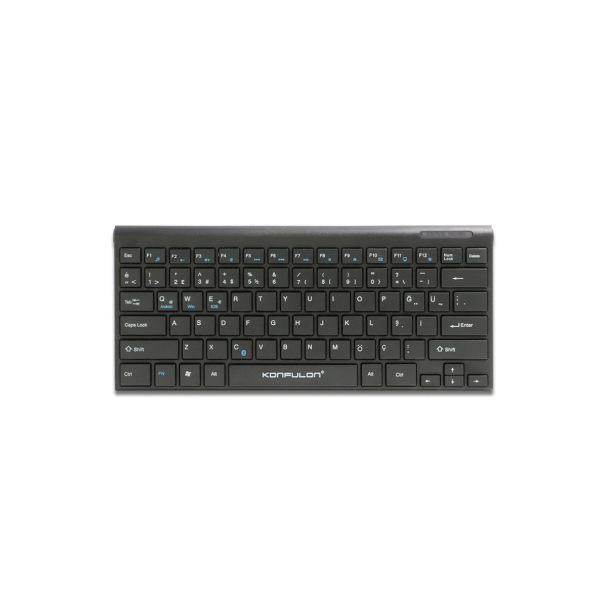 Konfulon V6 Bluetooth 5.0 Standlı Türkçe Q Klavye - Siyah — görsel 9