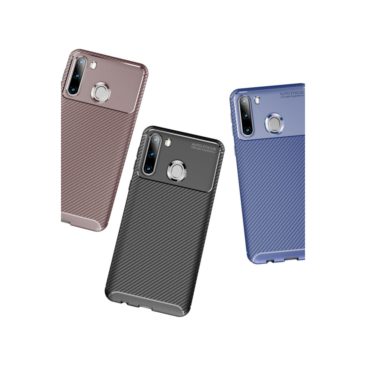 Newface Samsung Galaxy A21 Kılıf Auto Focus Karbon Kapak - Siyah — görsel 9