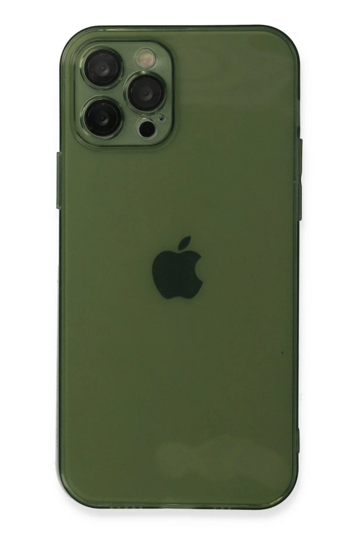 Newface iPhone 12 Pro Max Kılıf Fly Lens Silikon - Yeşil