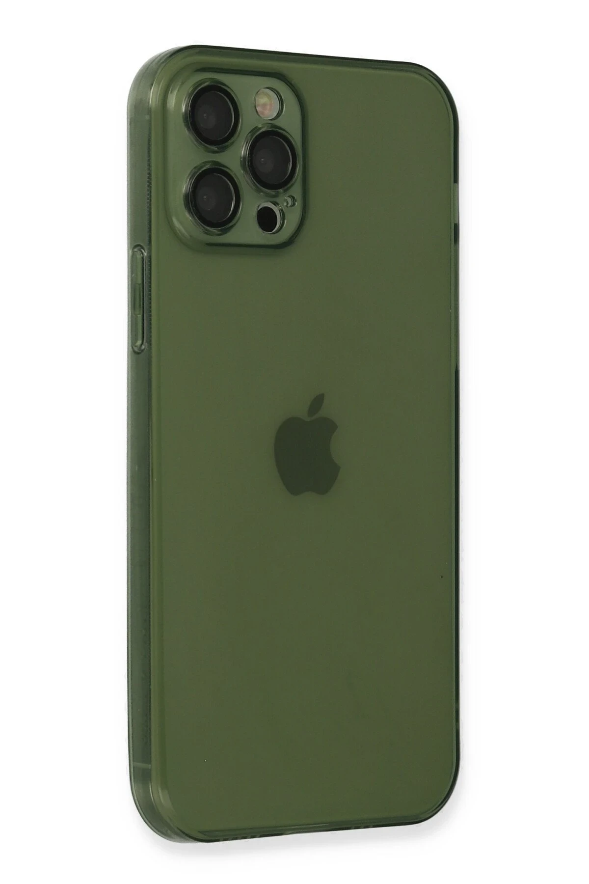Newface iPhone 12 Pro Max Kılıf Fly Lens Silikon - Yeşil