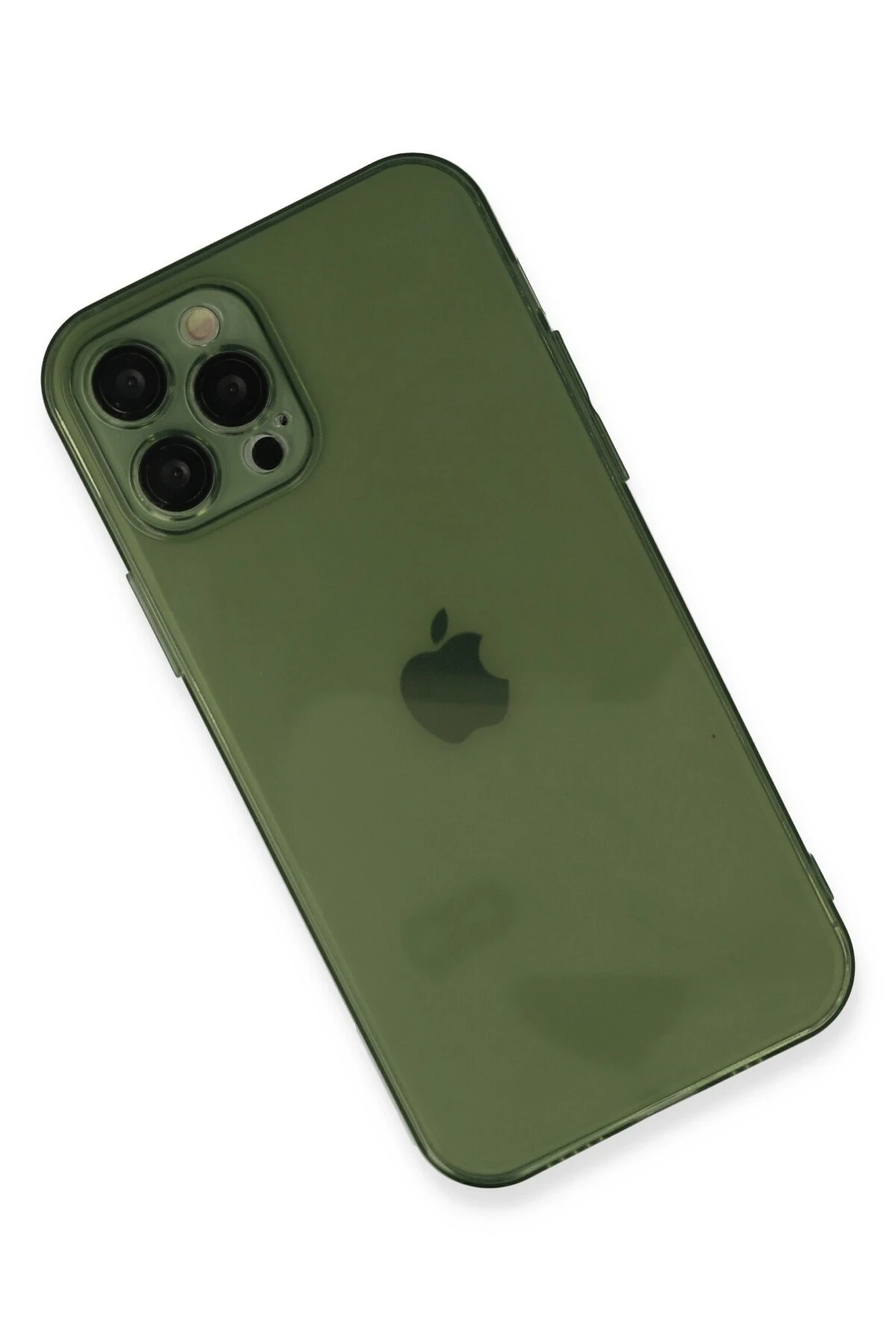 Newface iPhone 12 Pro Max Kılıf Fly Lens Silikon - Yeşil