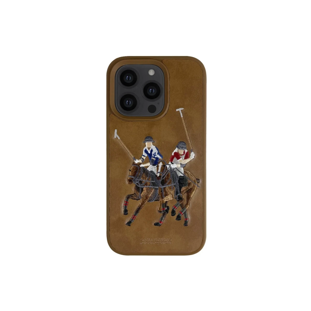 Santa Barbara Polo Racquet Club Apple iPhone 13 Pro Max Jockey Deri Kapak - Kahverengi