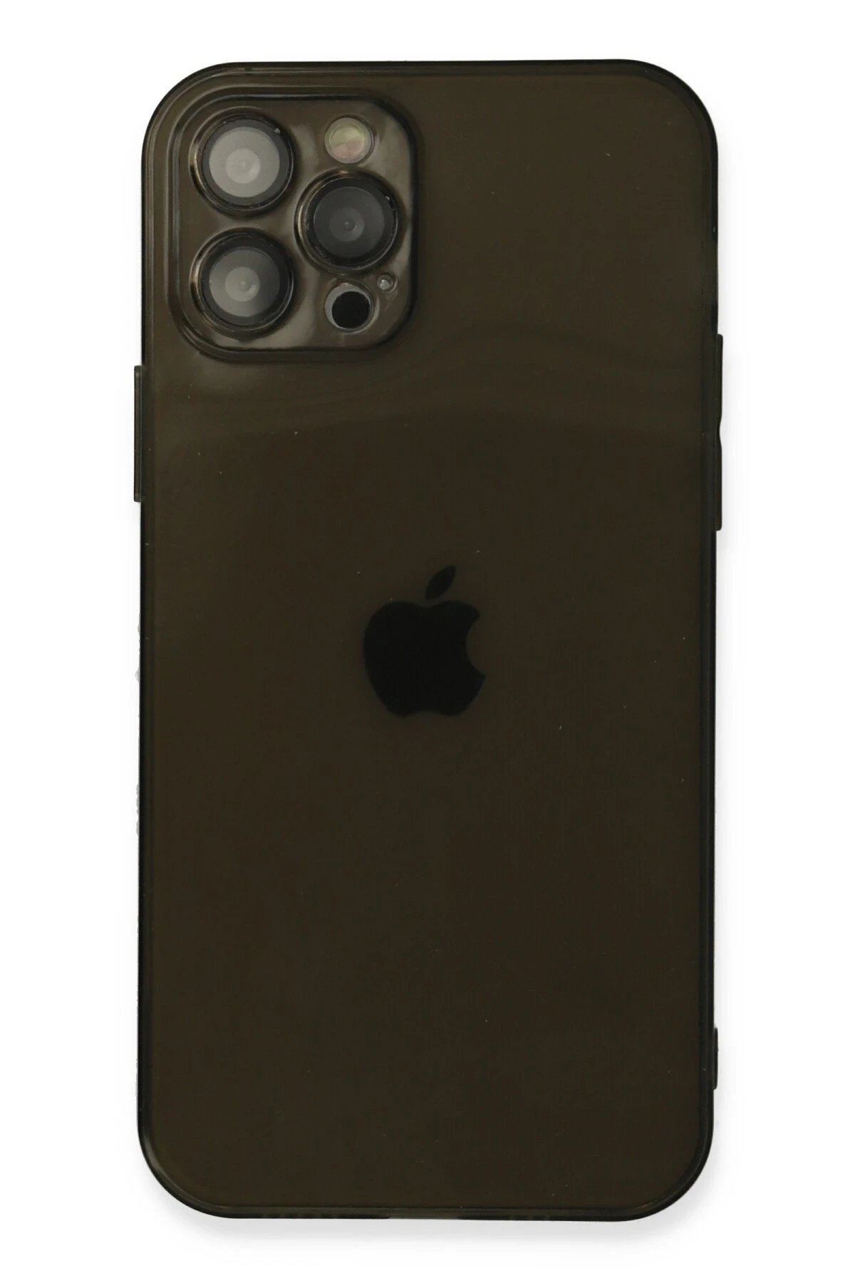 Newface iPhone 12 Pro Max Kılıf Fly Lens Silikon - Siyah