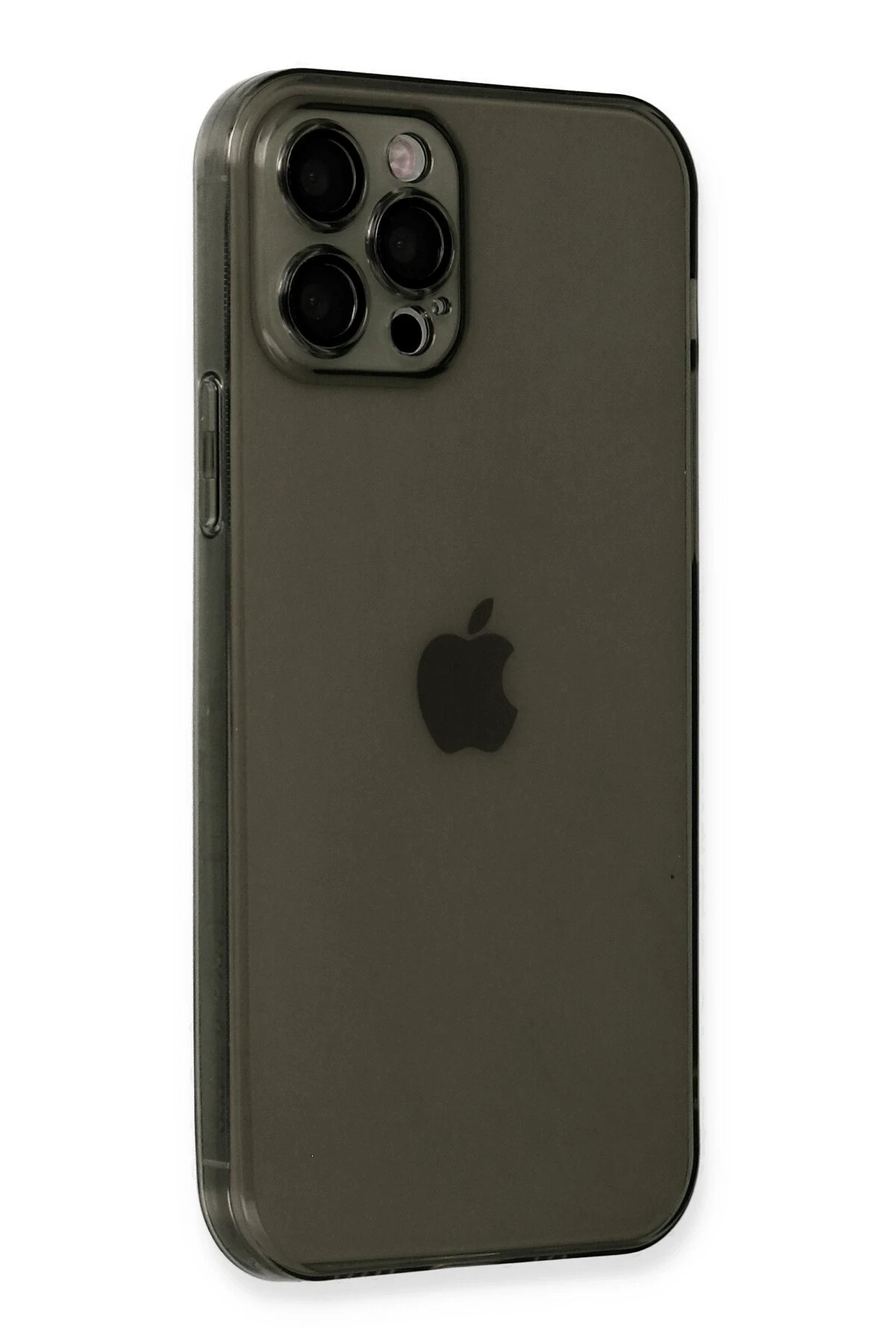 Newface iPhone 12 Pro Max Kılıf Fly Lens Silikon - Siyah