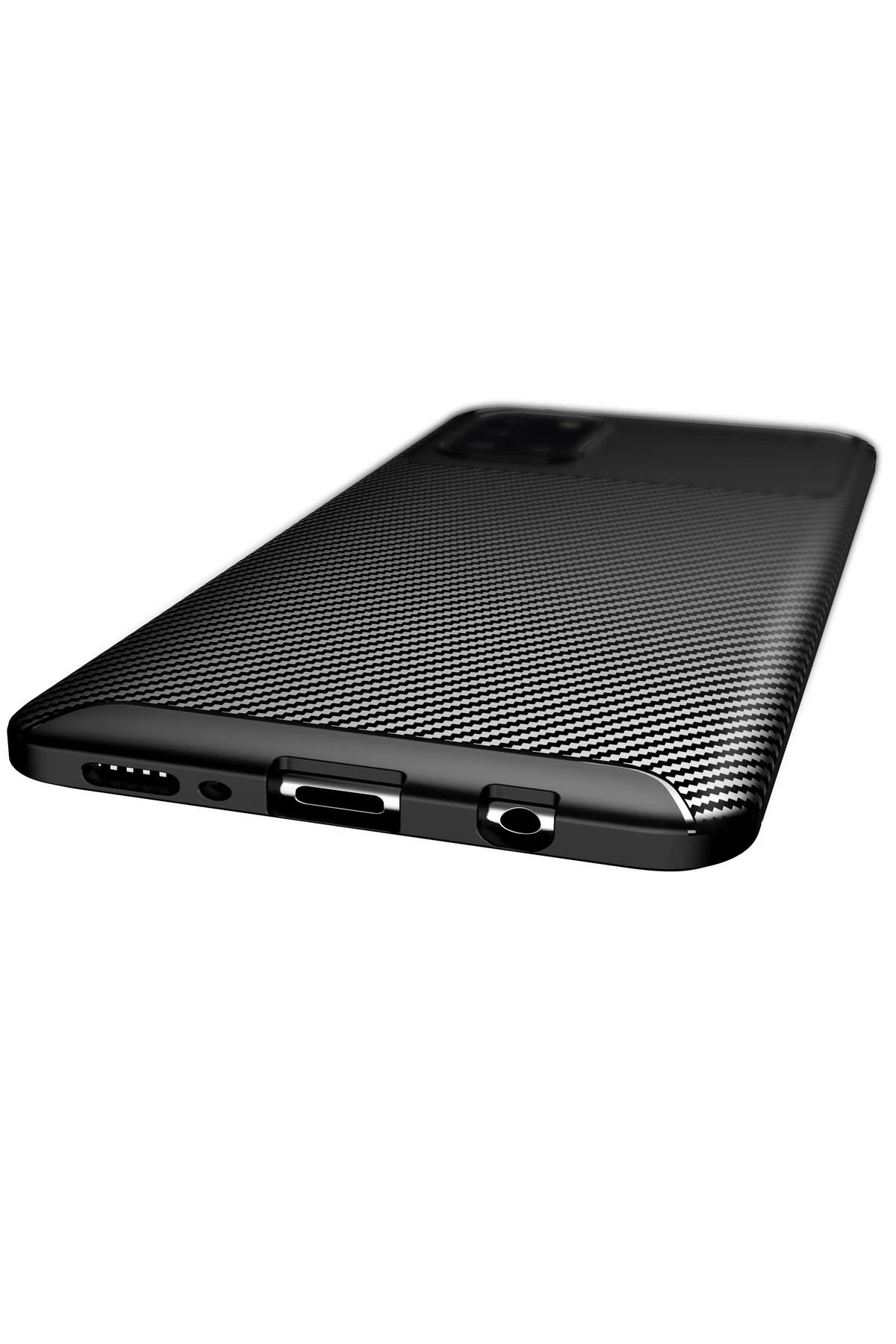 Newface Samsung Galaxy A31 Kılıf Auto Focus Karbon Kapak - Siyah — görsel 2