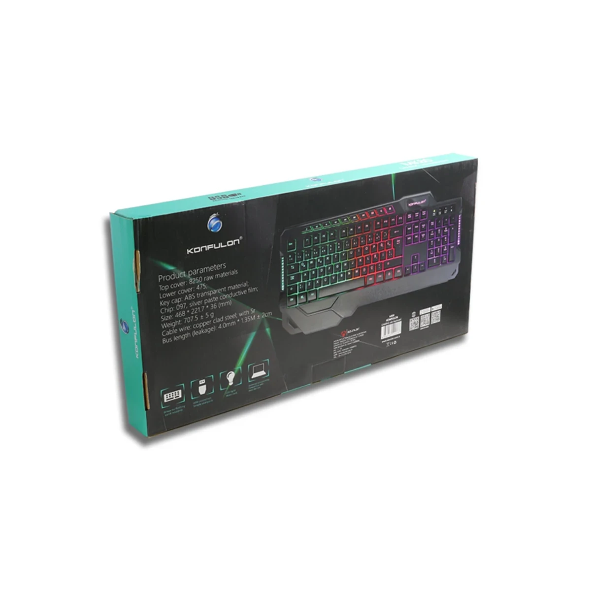 Konfulon MK80 RGB Işıklı Türkçe Q Kablolu Mekanik Hisli Klavye — görsel 10