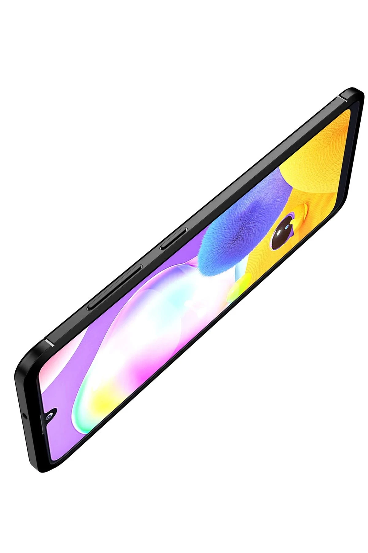Newface Samsung Galaxy A31 Kılıf Auto Focus Karbon Kapak - Siyah — görsel 3
