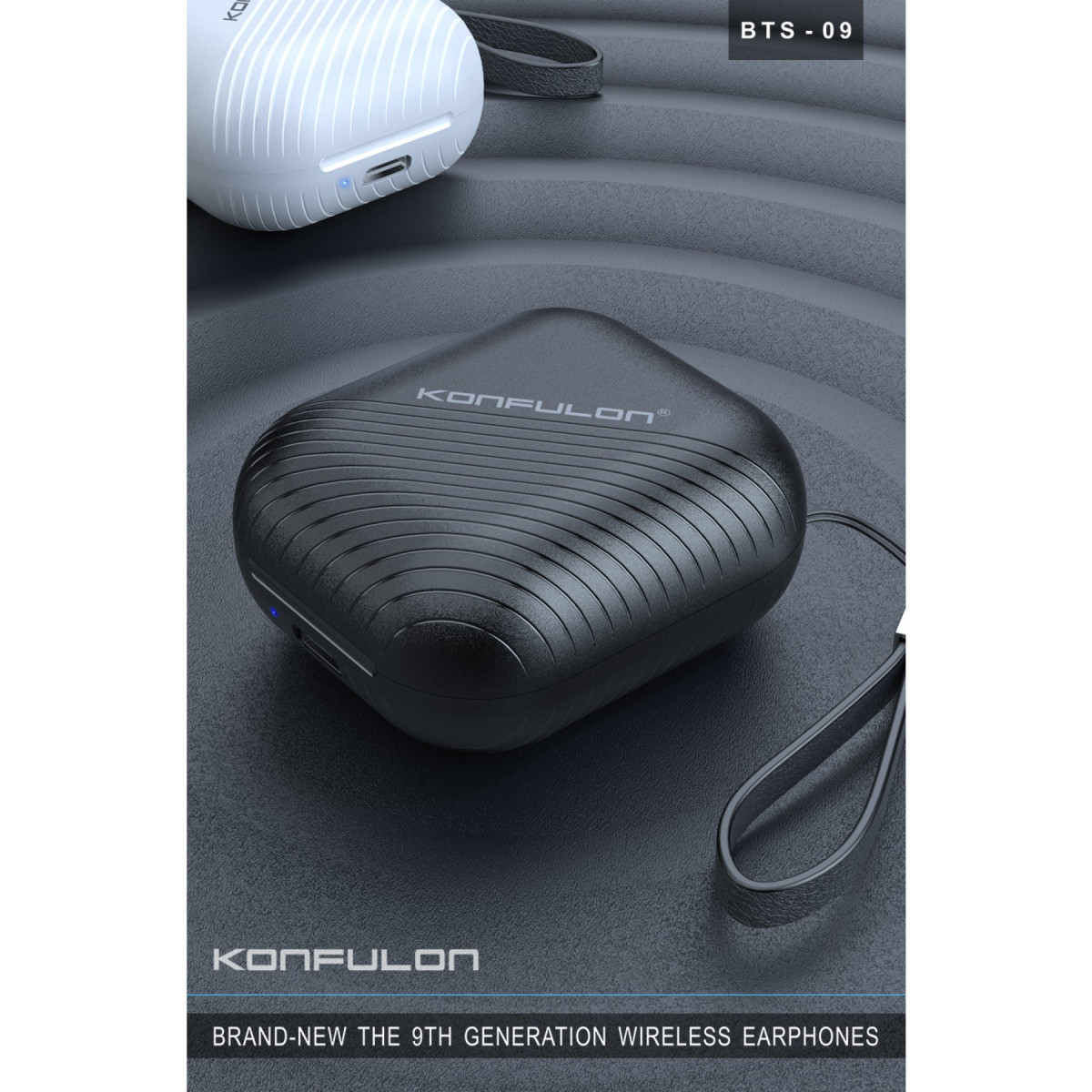Konfulon BTS09 Kablosuz Airpods Kulaklık - Siyah — görsel 12