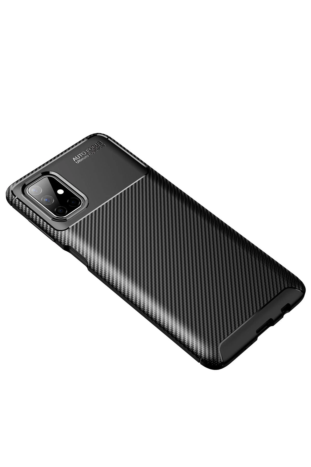 Newface Samsung Galaxy M51 Kılıf Auto Focus Karbon Kapak - Siyah — görsel 2