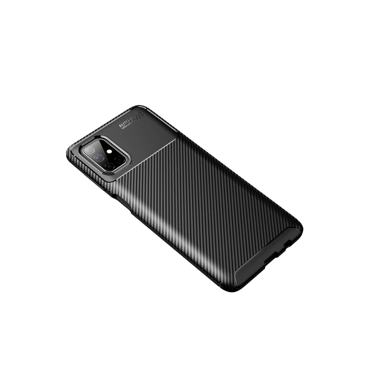 Newface Samsung Galaxy M51 Kılıf Auto Focus Karbon Kapak - Siyah — görsel 4